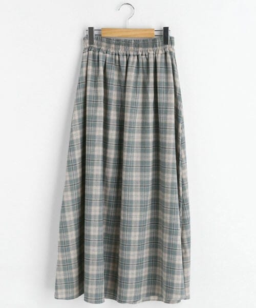 DHOLIC（ディーホリック）の「チェックマキシスカート（スカート・レディース・ベージュ/ブラック/グリーン・ONESIZE）」の3枚目の写真