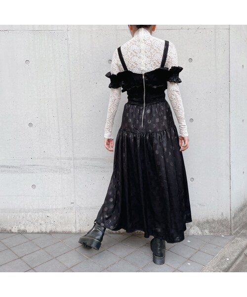 lilLilly（リルリリー）の「ドットサテンロングドレス（）」 - WEAR