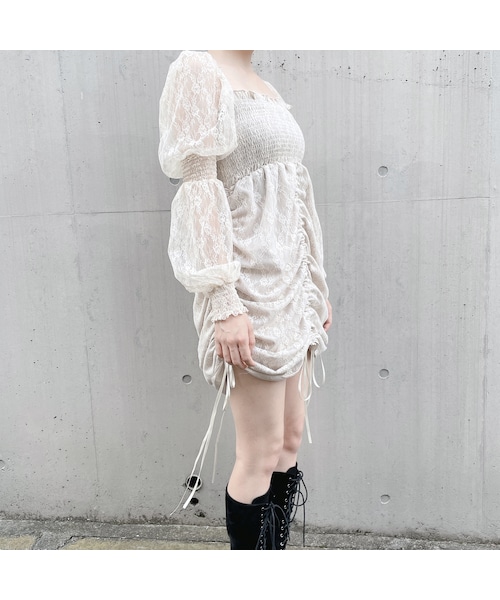 lilLilly 2wayレースミニドレス lilLilly（リルリリー）の「2wayレースミニドレス（）」 - WEAR