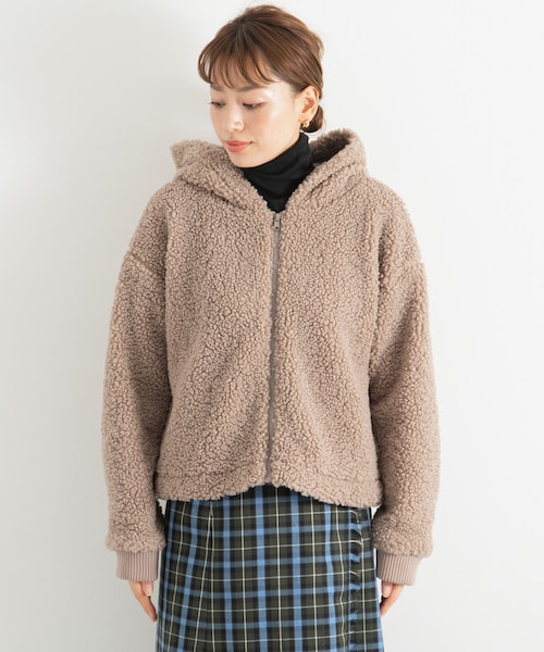 Sonny Label - プードルボアフード付きブルゾン GRAY URBAN RESEARCH Sonny Label（アーバンリサーチサニーレーベル）の
