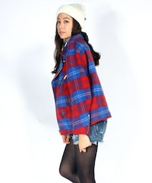 RNA チェックルーズライダースジャケット RNA（アールエヌエー）の「＜予約＞チェックルーズライダース