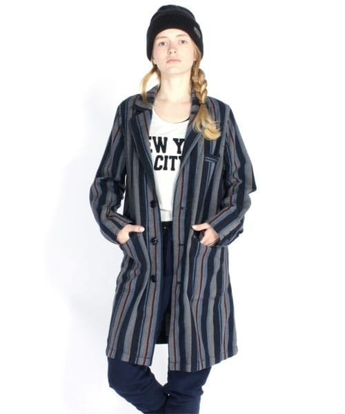RNA-N（アールエヌエーエヌ）の「オリジナルストライプJQコート（ジャケット/アウター・レディース・グレー/ネイビー・M）」の10枚目の写真
