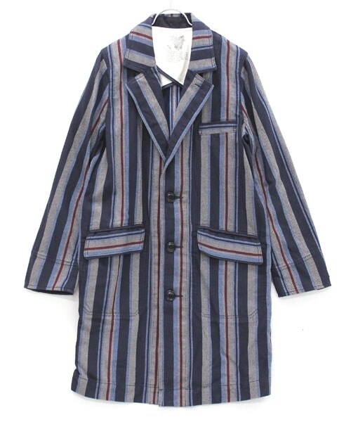 RNA-N（アールエヌエーエヌ）の「オリジナルストライプJQコート（ジャケット/アウター・レディース・グレー/ネイビー・M）」の2枚目の写真