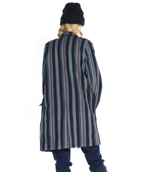 RNA-N（アールエヌエーエヌ）の「オリジナルストライプJQコート（ジャケット/アウター・レディース・グレー/ネイビー・M）」の12枚目の写真