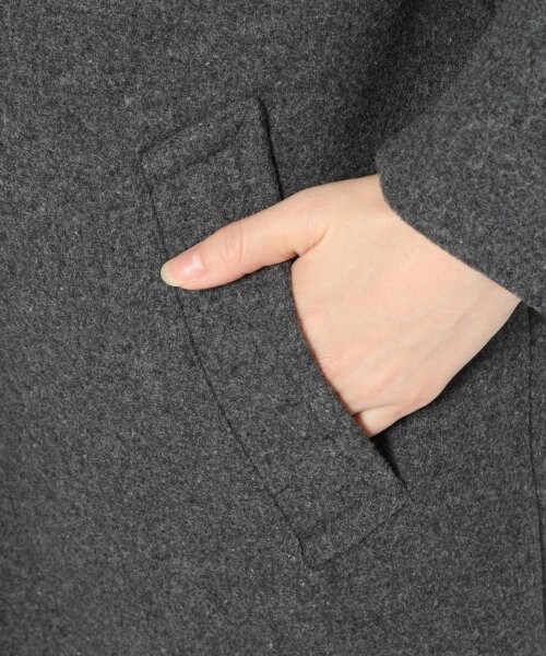 LOWRYS FARM（ローリーズファーム）の「メルトンチェスターコート/mikoa（ジャケット/アウター・ブラック/チャコールグレー/キャメル・Ｍ/Ｌ）」の13枚目の写真