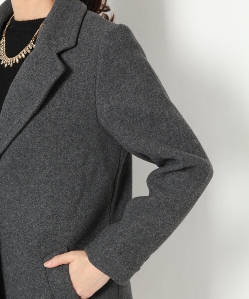 LOWRYS FARM（ローリーズファーム）の「メルトンチェスターコート/mikoa（ジャケット/アウター・ブラック/チャコールグレー/キャメル・Ｍ/Ｌ）」の11枚目の写真