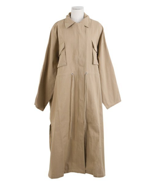 DHOLIC STYLE（ディーホリックスタイル）の「[someplace] ウエストストラップロングジャンパー（その他アウター・レディース・ブラック/グリーン/ベージュ・FREE）」の2枚目の写真