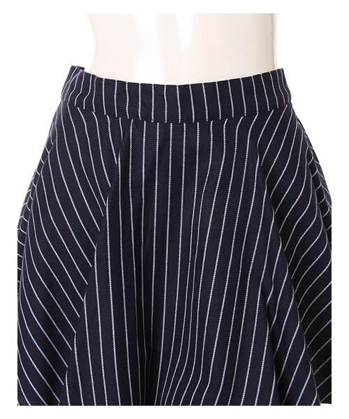 INGNI(イング)の「ストライプペプラムキュロット/パンツ(スカート・レディース・クロ/ストライプ/コン/ストライプ/マルチストライプ・M)」の2枚目の写真