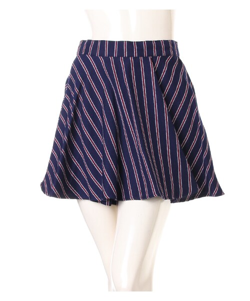 INGNI(イング)の「ストライプペプラムキュロット/パンツ(スカート・レディース・クロ/ストライプ/コン/ストライプ/マルチストライプ・M)」の14枚目の写真