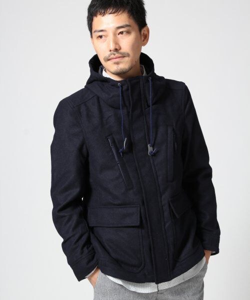 GLOBAL WORK(グローバルワーク)の「ライトメルトンマンパ(ジャケット/アウター・メンズ・グレー18/キャメル52/カモフラ柄78/ネイビー88・S/M/L/XL)」の8枚目の写真