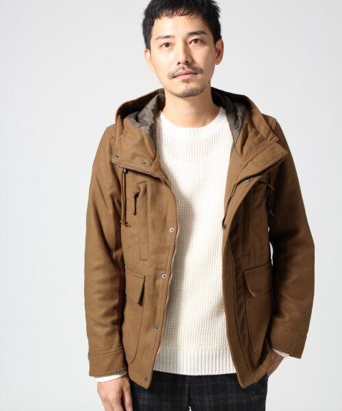 GLOBAL WORK(グローバルワーク)の「ライトメルトンマンパ(ジャケット/アウター・メンズ・グレー18/キャメル52/カモフラ柄78/ネイビー88・S/M/L/XL)」の2枚目の写真