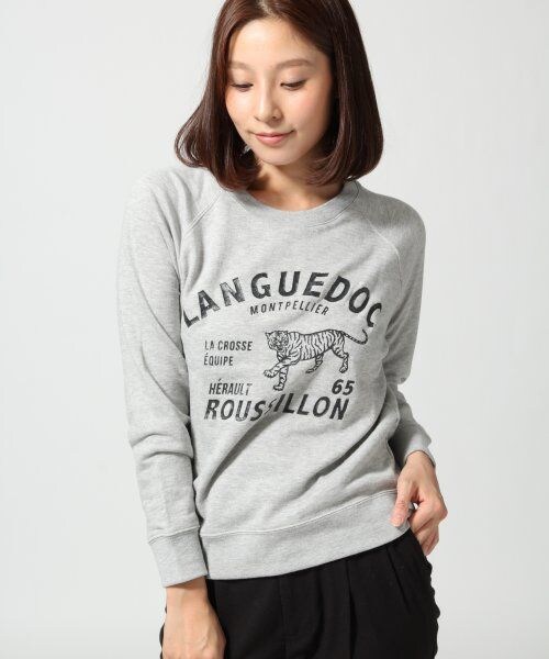 LEPSIM（レプシィム）の「モチーフ＊ロゴウラケプルオーバー（トップス・レディース・オフ/トップグレー/チャコールグレー/ネイビー・Ｍ/Ｌ）」の2枚目の写真