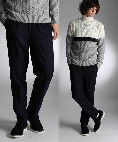 HARE（ハレ）の「ウールテーパードパンツ（パンツ・メンズ・ブラック/グレー/キャメル/ネイビー・Ｓ/Ｍ/Ｌ）」の4枚目の写真