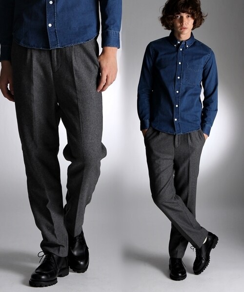 HARE（ハレ）の「ウールテーパードパンツ（パンツ・メンズ・ブラック/グレー/キャメル/ネイビー・Ｓ/Ｍ/Ｌ）」の2枚目の写真