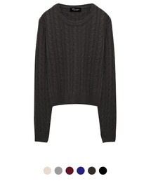 Re:EDIT | ベーシック細ケーブルニットトップス(トップス)