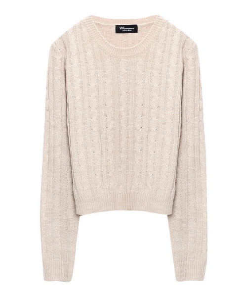 Re:EDIT(リエディ)の「ベーシック細ケーブルニットトップス(トップス・レディース・ブラック/アイボリー/グレー/チャコールグレー/ワイン/ブルー・M)」の4枚目の写真