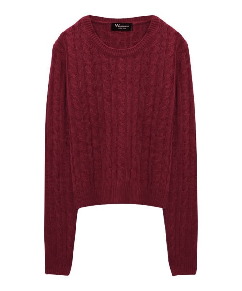 Re:EDIT(リエディ)の「ベーシック細ケーブルニットトップス(トップス・レディース・ブラック/アイボリー/グレー/チャコールグレー/ワイン/ブルー・M)」の7枚目の写真