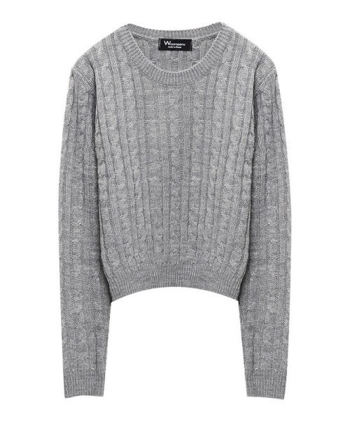 Re:EDIT(リエディ)の「ベーシック細ケーブルニットトップス(トップス・レディース・ブラック/アイボリー/グレー/チャコールグレー/ワイン/ブルー・M)」の5枚目の写真