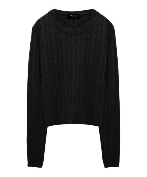 Re:EDIT(リエディ)の「ベーシック細ケーブルニットトップス(トップス・レディース・ブラック/アイボリー/グレー/チャコールグレー/ワイン/ブルー・M)」の3枚目の写真