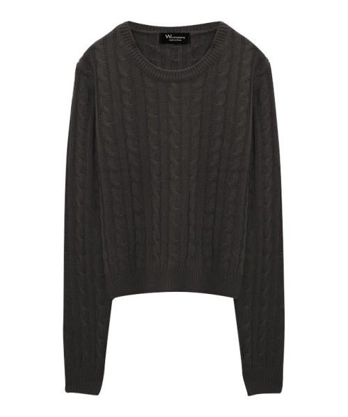 Re:EDIT(リエディ)の「ベーシック細ケーブルニットトップス(トップス・レディース・ブラック/アイボリー/グレー/チャコールグレー/ワイン/ブルー・M)」の6枚目の写真