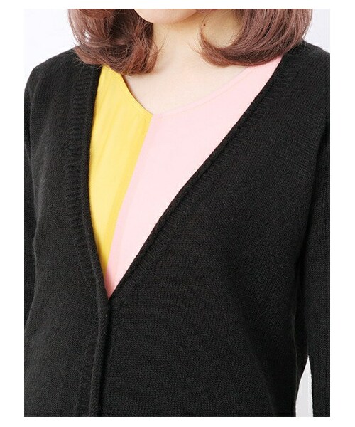 E hyphen world gallery Bon Bon(イーハイフンワールドギャラリーボンボン)の「Nightmare Cardigan(カーディガン・レディース・オフホワイト/ブラック/ラベンダー・F)」の7枚目の写真