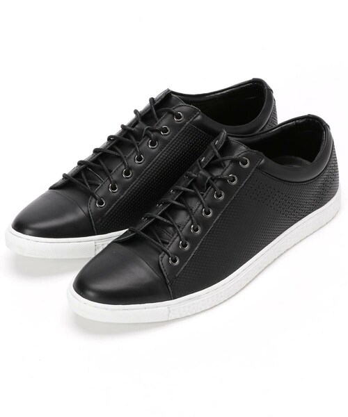 MONSIEUR NICOLE（ムッシュニコル）の「コンビレザースニーカー（スニーカー・メンズ・ホワイト/ブラック・25.5）」の2枚目の写真