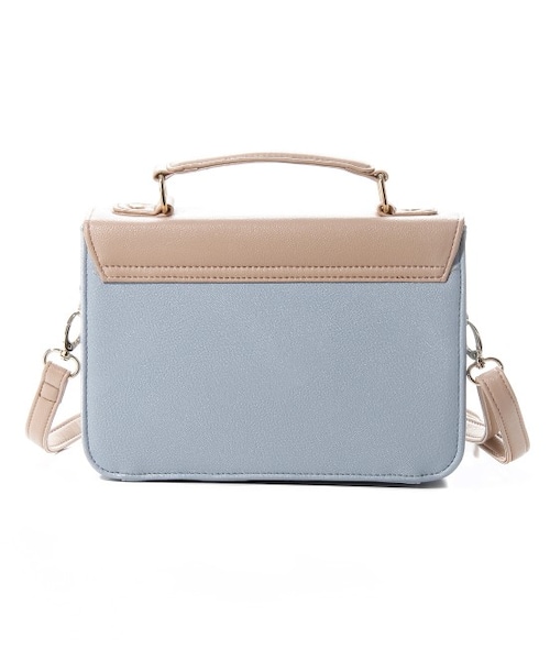 VIS（ビス）の「フラップ付ミニショルダーバッグ（バッグ・レディース・ベージュ/ネイビー・M）」の5枚目の写真