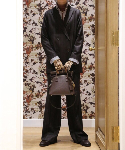 MUSE de Deuxieme classe(ミューズデドゥーズィエムクラス)の「* 5AC Small bag(ゴールドジップ)(バッグ・ブラウン/(020)/フリー/残り3点)」の6枚目の写真