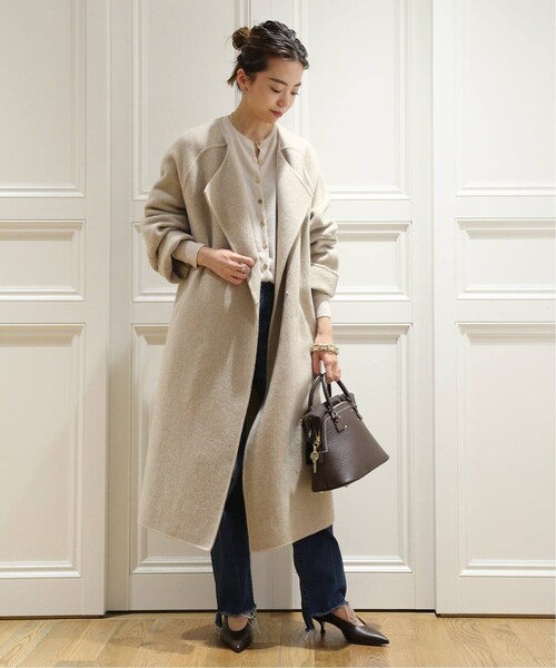 MUSE de Deuxieme classe(ミューズデドゥーズィエムクラス)の「* 5AC Small bag(ゴールドジップ)(バッグ・ブラウン/(020)/フリー/残り3点)」の2枚目の写真