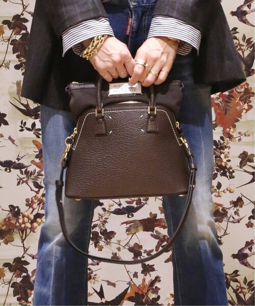 MUSE de Deuxieme classe(ミューズデドゥーズィエムクラス)の「* 5AC Small bag(ゴールドジップ)(バッグ・ブラウン/(020)/フリー/残り3点)」の4枚目の写真
