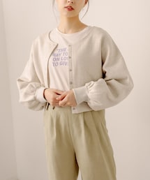 OLIVE des OLIVE | 裏起毛ダブルフロントトップス(カーディガン/ボレロ)