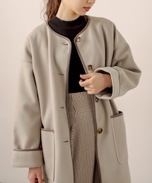 DAKS ロングコート　ビンテージ　オリーブ c1ce321e5bdb829eda000512fd41fa