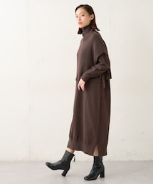Lui's | レイヤードベストコンビニットワンピース(ワンピース)