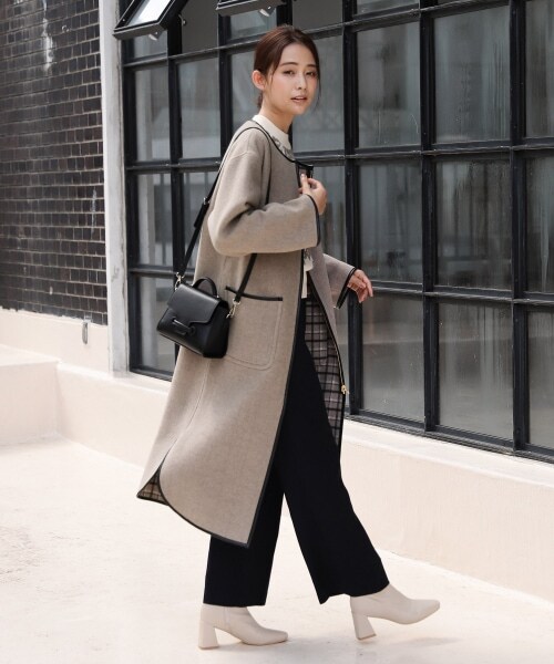 Andemiu（アンデミュウ）の「マルチストライプパンツ（パンツ・レディース・グレー15/ベージュ55/ネイビー88・S/M）」の9枚目の写真