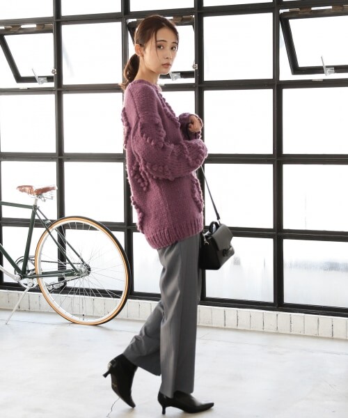 Andemiu（アンデミュウ）の「マルチストライプパンツ（パンツ・レディース・グレー15/ベージュ55/ネイビー88・S/M）」の12枚目の写真