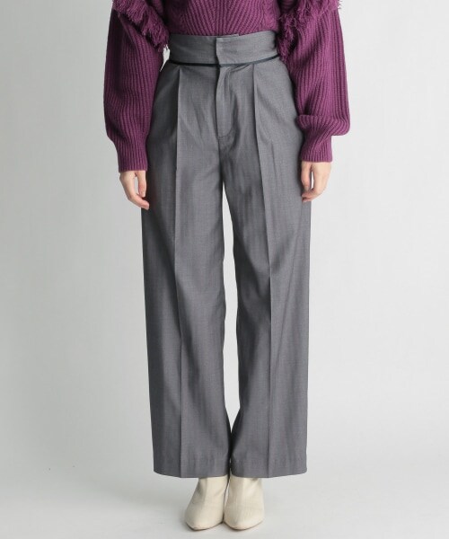 Andemiu（アンデミュウ）の「マルチストライプパンツ（パンツ・レディース・グレー15/ベージュ55/ネイビー88・S/M）」の16枚目の写真