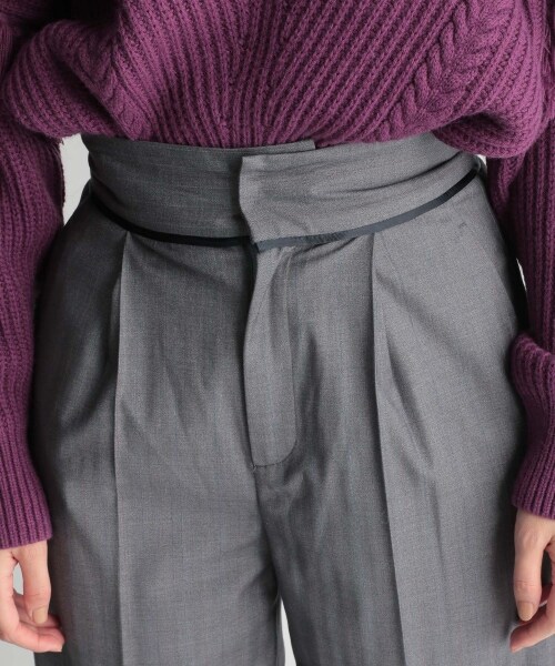 Andemiu（アンデミュウ）の「マルチストライプパンツ（パンツ・レディース・グレー15/ベージュ55/ネイビー88・S/M）」の21枚目の写真