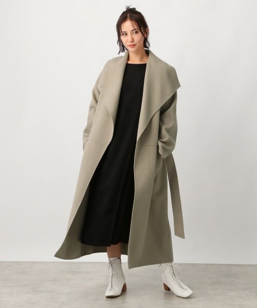 Ezick(エジック)の「リバーメルトンロングコート(ジャケット/アウター・ホワイト/ブラック/ライトカーキ・S/M)」の12枚目の写真