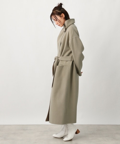 Ezick(エジック)の「リバーメルトンロングコート(ジャケット/アウター・ホワイト/ブラック/ライトカーキ・S/M)」の18枚目の写真