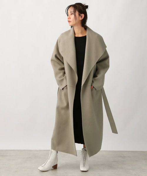 Ezick(エジック)の「リバーメルトンロングコート(ジャケット/アウター・ホワイト/ブラック/ライトカーキ・S/M)」の13枚目の写真