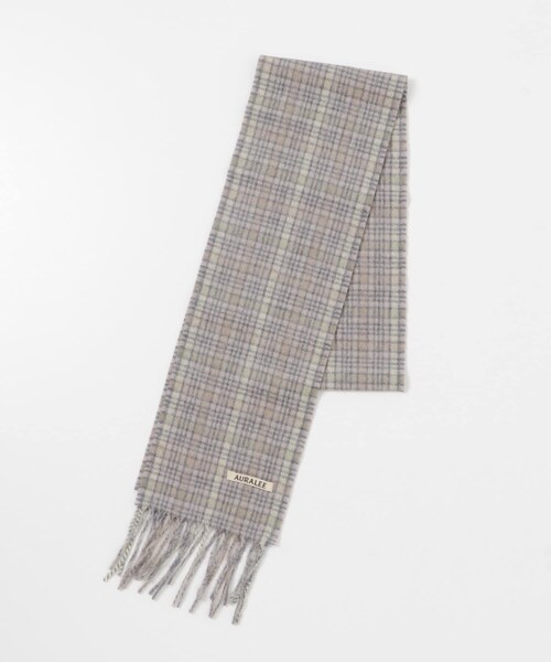 AURALEE(オーラリー)の「AURALEE CASHMERECHECKNARROWSTOLE(その他・レディース・YELLOW CH/ORANGE CH・FREE)」の4枚目の写真