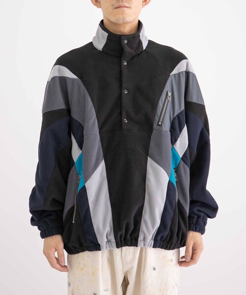 FACETASM（ファセッタズム）の「FACETASM PATCHWORK FLEECE PULLOVER（その他・メンズ・BLACK・4）」の5枚目の写真