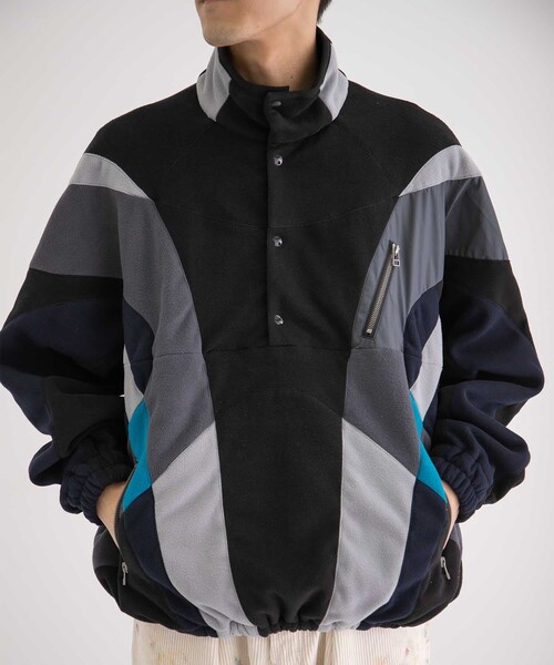 FACETASM（ファセッタズム）の「FACETASM PATCHWORK FLEECE PULLOVER（その他・メンズ・BLACK・4）」の10枚目の写真