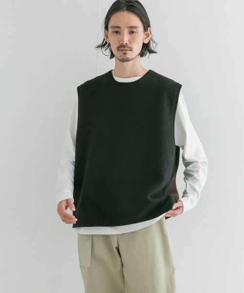 MHL.(エムエイチエル)の「MHL. FELTED DRY WOOL(その他・メンズ・010 BLACK/180 KHAKI・L)」の5枚目の写真