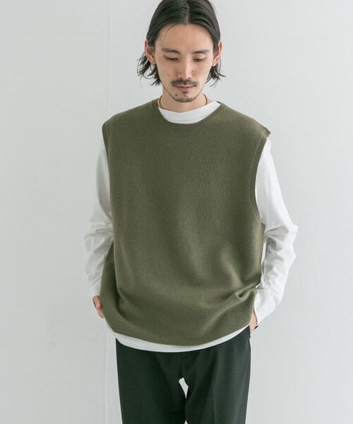 MHL.(エムエイチエル)の「MHL. FELTED DRY WOOL(その他・メンズ・010 BLACK/180 KHAKI・L)」の2枚目の写真
