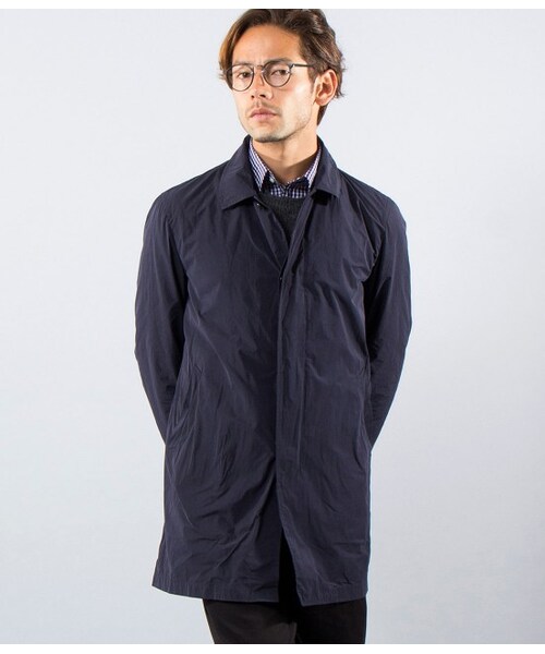 LE JUN（ルジュン）の「割繊メモリーステンコート（コート・メンズ・ベージュ/ネイビー・S/M/L）」の12枚目の写真