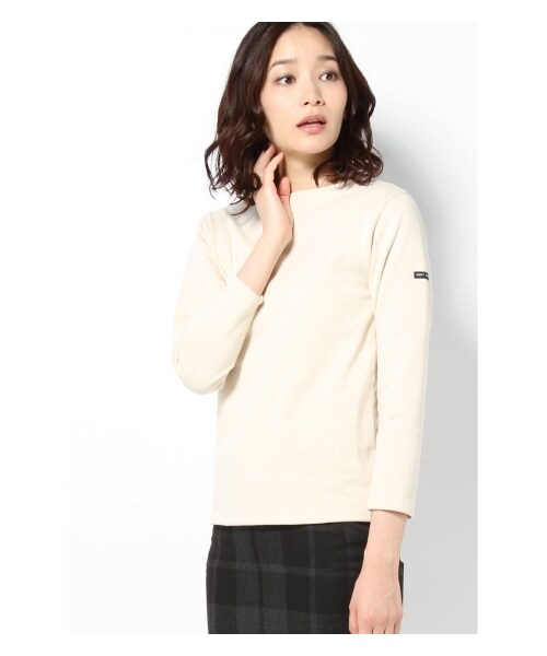 SAINT JAMES(セントジェームス)の「saint james OUESSANT無地プルオーバー(カットソー・Tシャツ・レディース・ブラック/グレー/ナチュラル/ブラウン・36/38)」の2枚目の写真