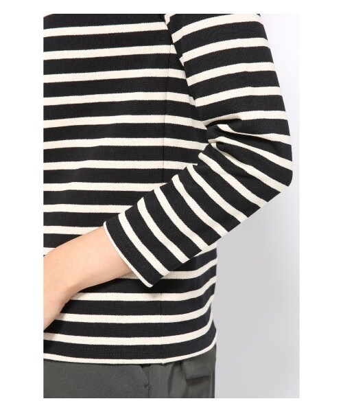 SAINT JAMES（セントジェームス）の「saint james OUESSANTボーダープルオーバー（カットソー・Ｔシャツ・レディース・ブラック/ネイビー/レッド/ナチュラル/ブラウン/レッド A・36/38）」の12枚目の写真