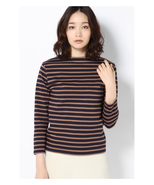 SAINT JAMES（セントジェームス）の「saint james OUESSANTボーダープルオーバー（カットソー・Ｔシャツ・レディース・ブラック/ネイビー/レッド/ナチュラル/ブラウン/レッド A・36/38）」の3枚目の写真