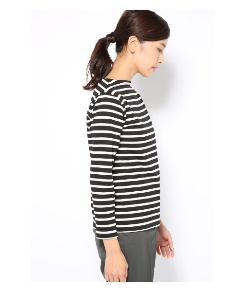 SAINT JAMES（セントジェームス）の「saint james OUESSANTボーダープルオーバー（カットソー・Ｔシャツ・レディース・ブラック/ネイビー/レッド/ナチュラル/ブラウン/レッド A・36/38）」の8枚目の写真